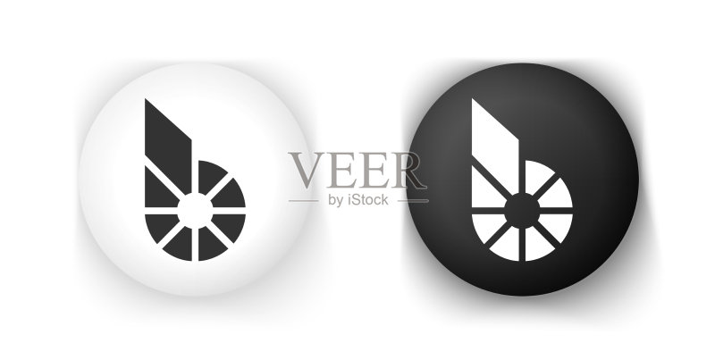 黑白比特股BTS加密币图标素材