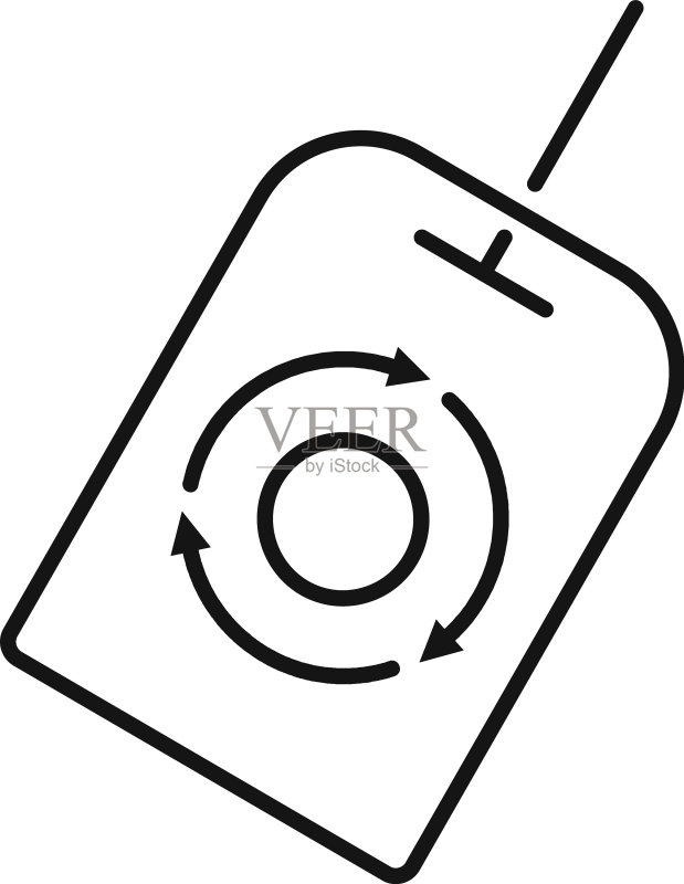 生态回收标签图标轮廓样式图标素材