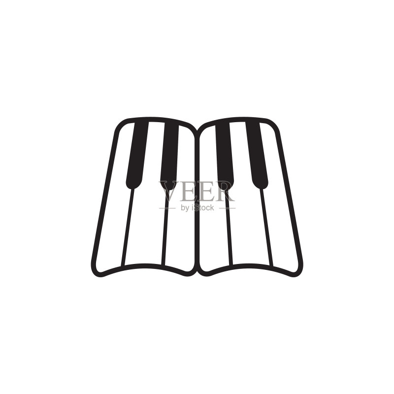 钢琴键盘Logo设计模板图标素材