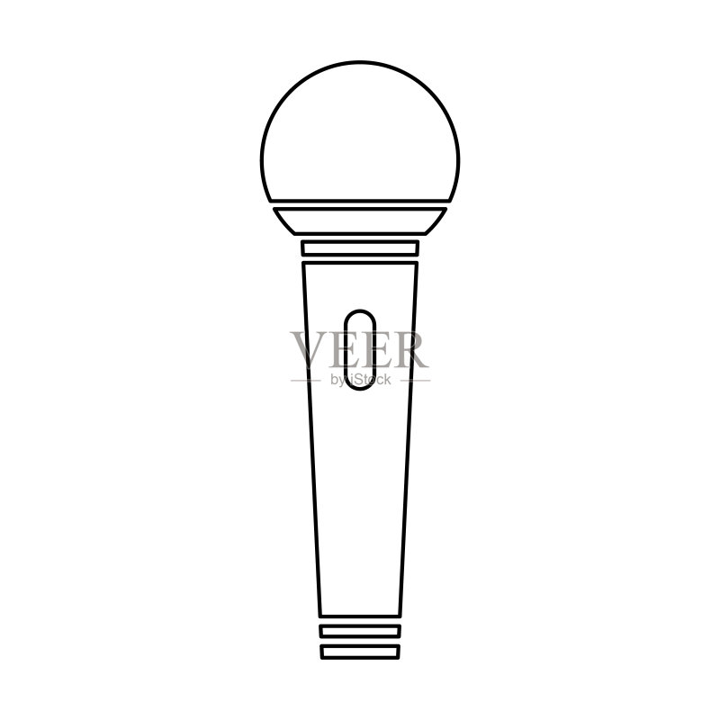 麦克风图标音频语音符号录音音乐会标志网页按钮设计卡拉OK演讲图标素材