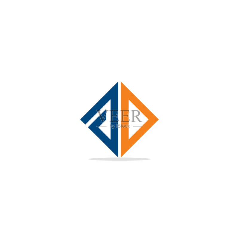 彩色三角形线条logo图标素材