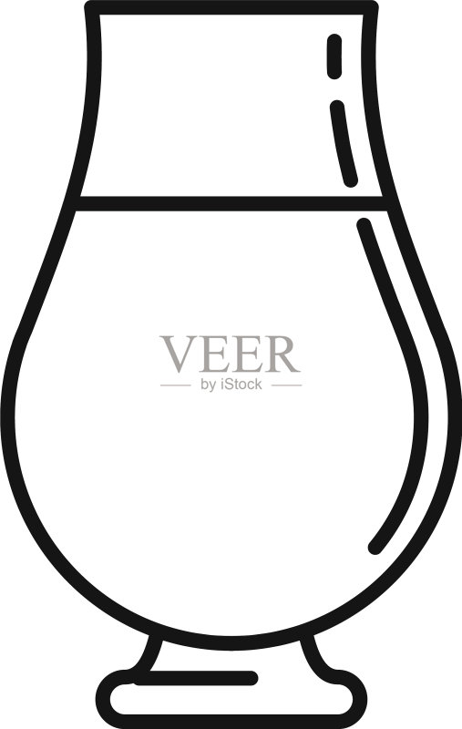 调酒师和啤酒杯图标轮廓样式图标素材