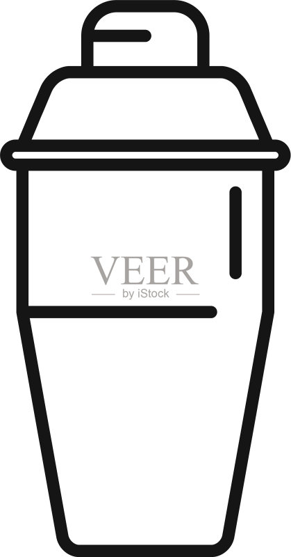 调酒师混合器轮廓图标图标素材