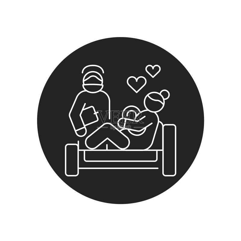 生育儿童黑色标志图标网络示意图图标素材