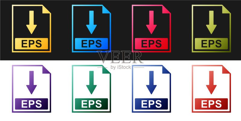 EPS文件图标下载按钮图标素材