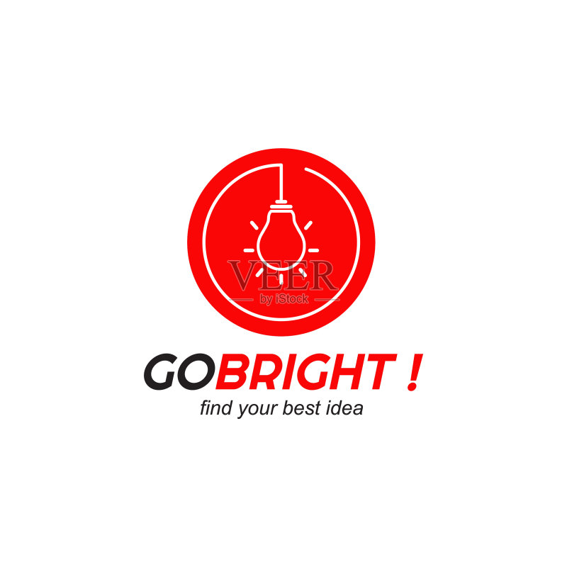 明亮灯具的logo设计模板图标素材
