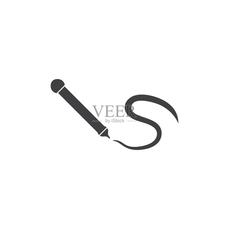 钢笔墨水字母S作者logo图标素材