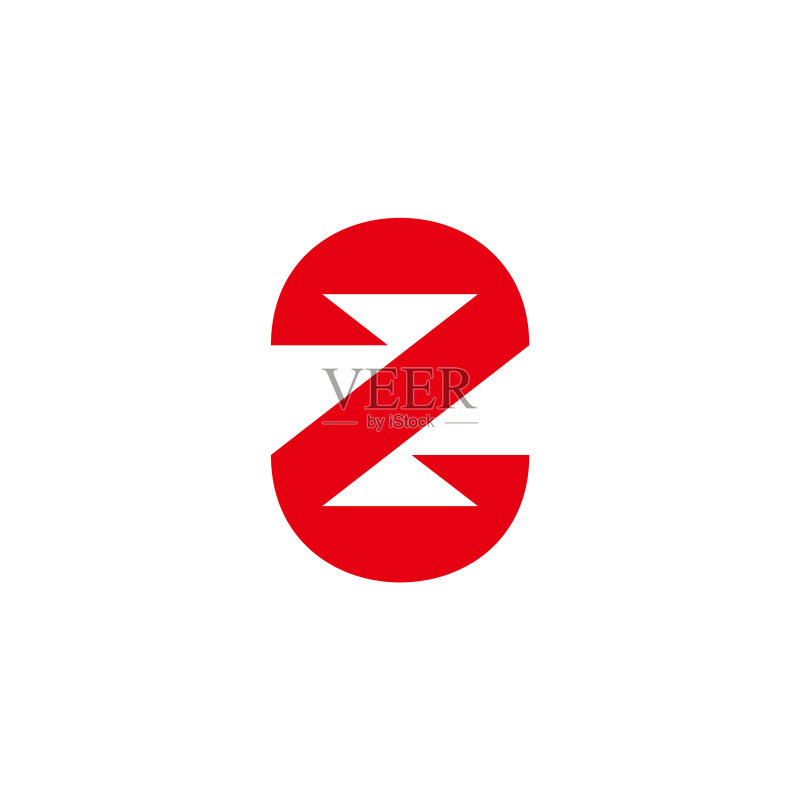 字母Z简约几何交叉设计标志图标素材