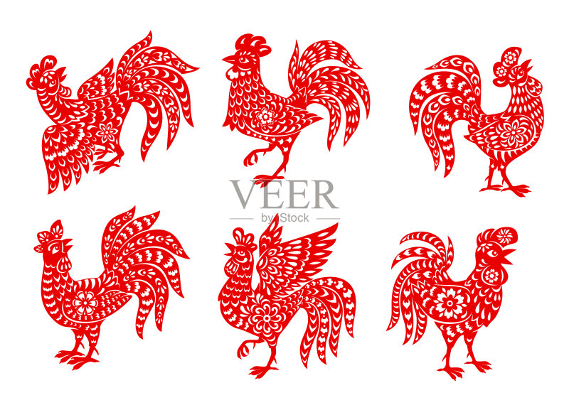 中国十二生肖鸡图标合集图标素材