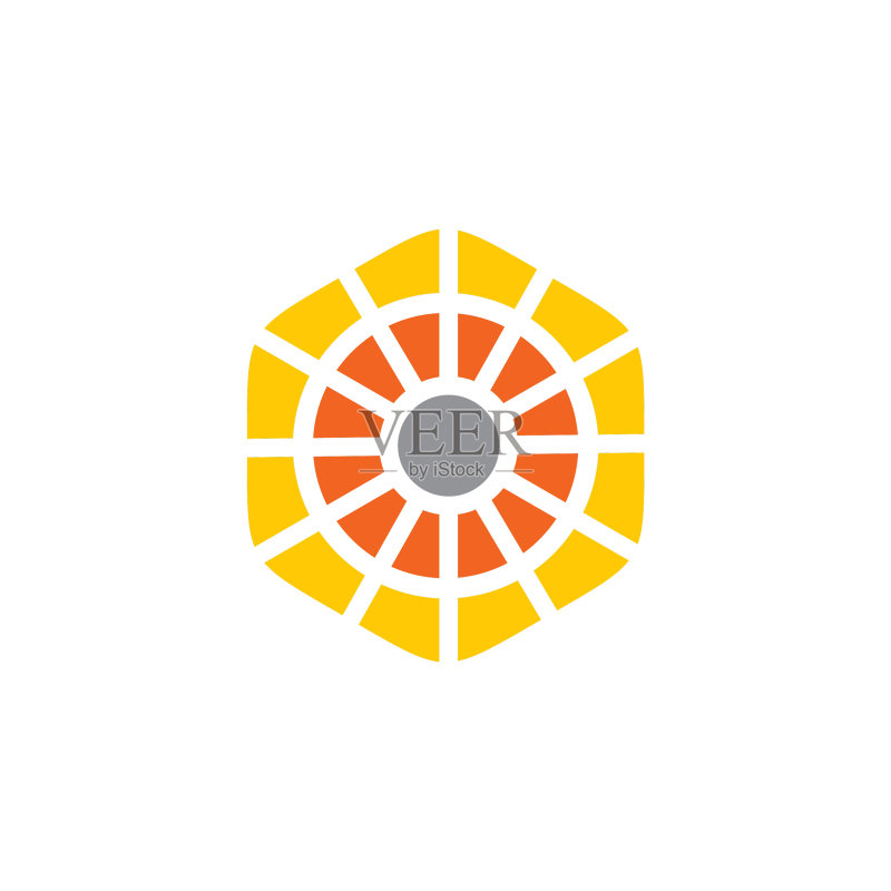 六边形形状设计LOGO模板图标素材