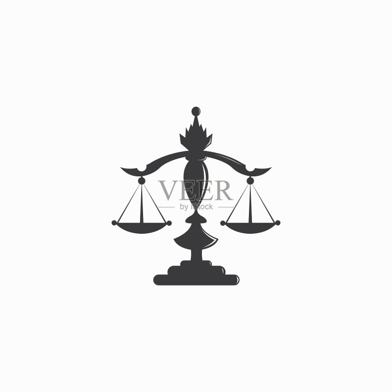 正义之秤图标标志设计剪贴画图标素材