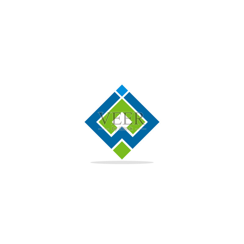 方形几何图形公司Logo图标素材