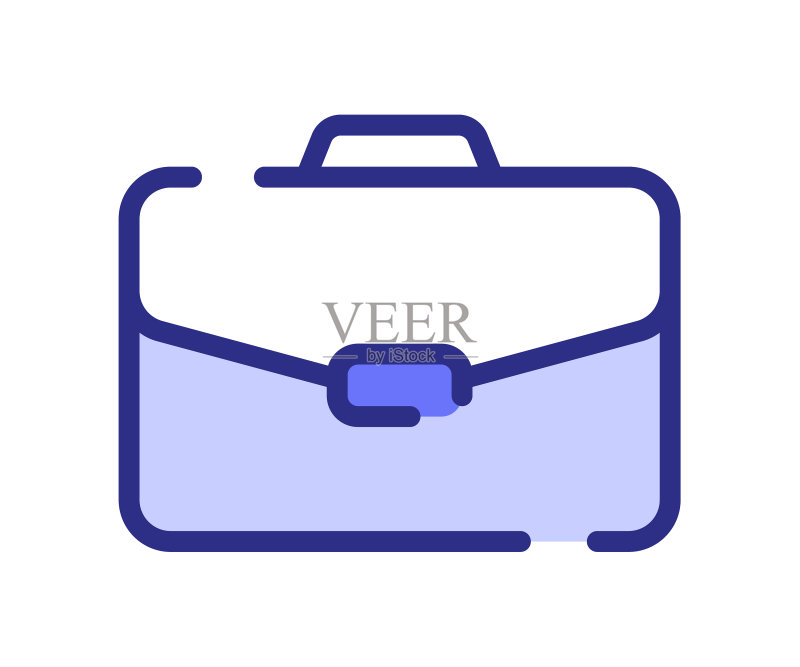 带手柄的公文包单品隔离图标图标素材