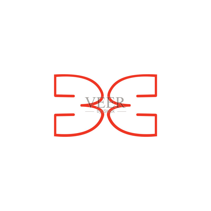 字母BB线条艺术标志图标素材