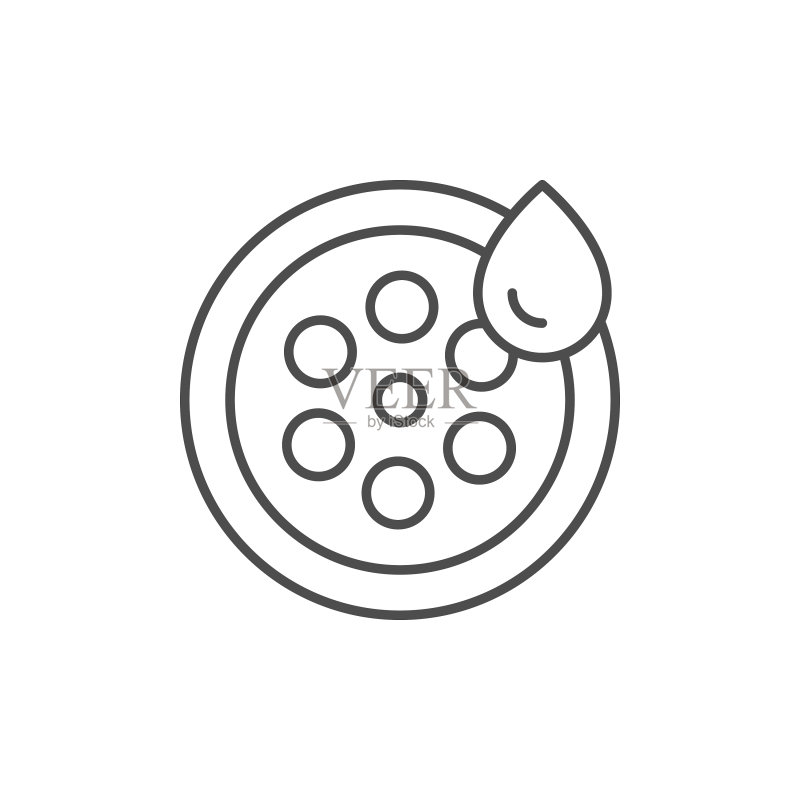 排水孔轮廓线图标图标素材