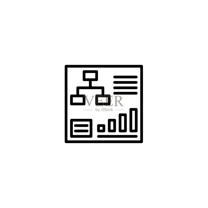 带线条的组织经理仪表板图标图标素材