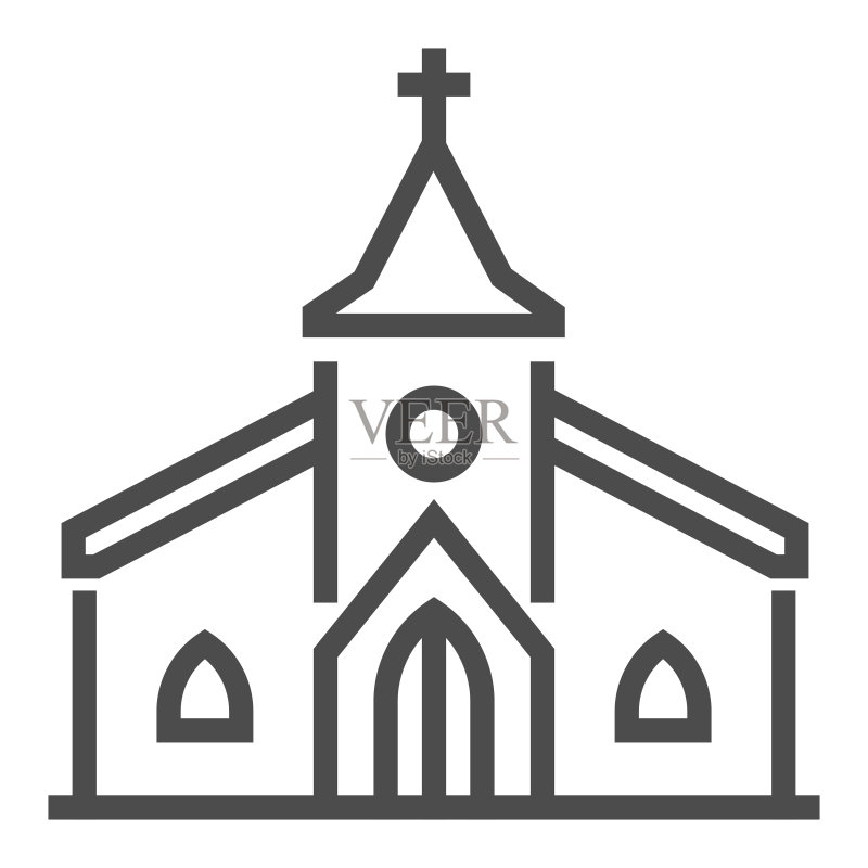 宗教方形线条矢量图标图标素材