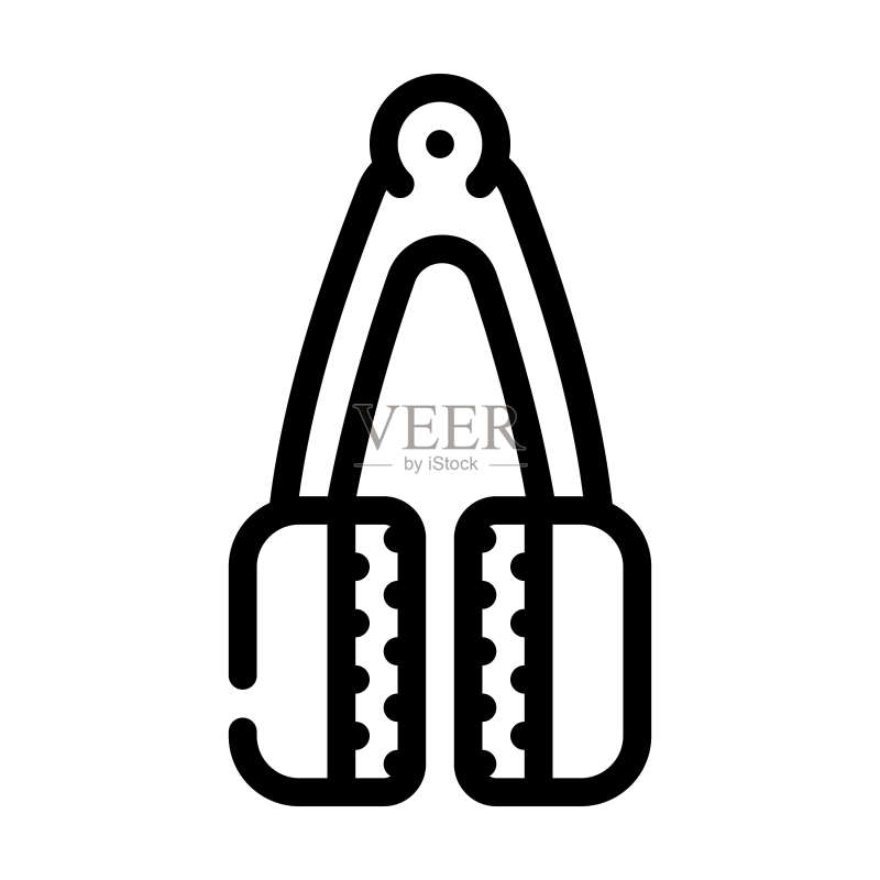 清洁眼镜海绵线条图标矢量插图图标素材