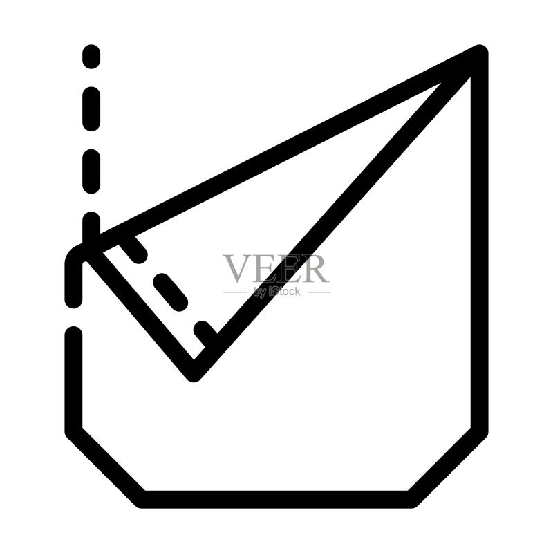 撕裂的口袋线条图标矢量图图标素材