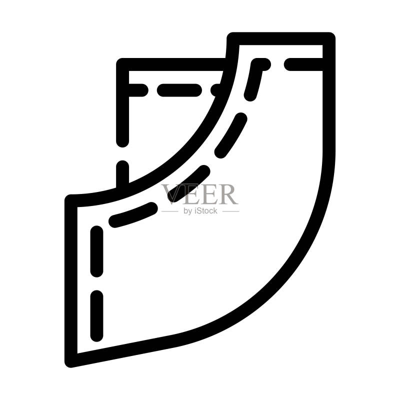 裤子口袋线条图标矢量图图标素材