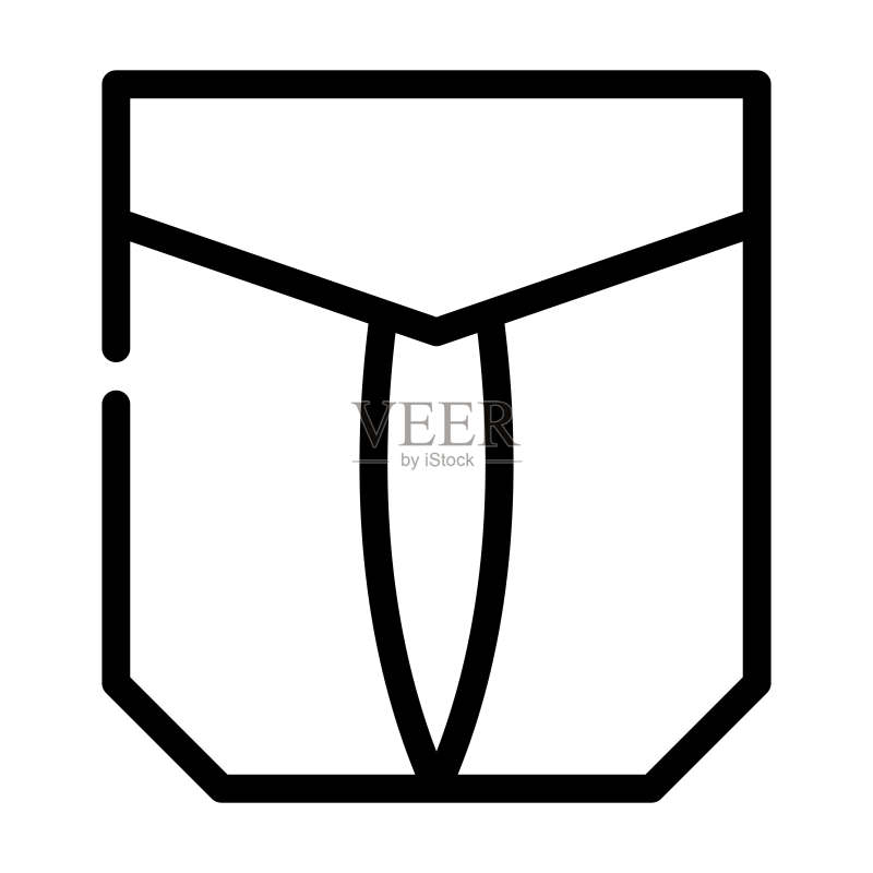 口袋线条图标矢量插图图标素材