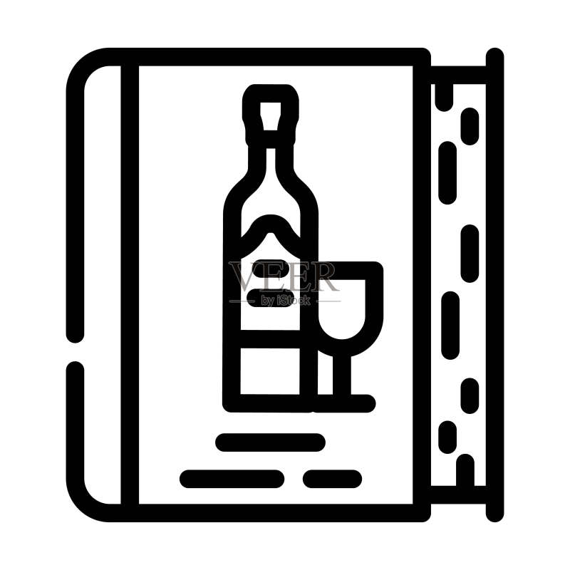 葡萄酒地图线条图标矢量图图标素材
