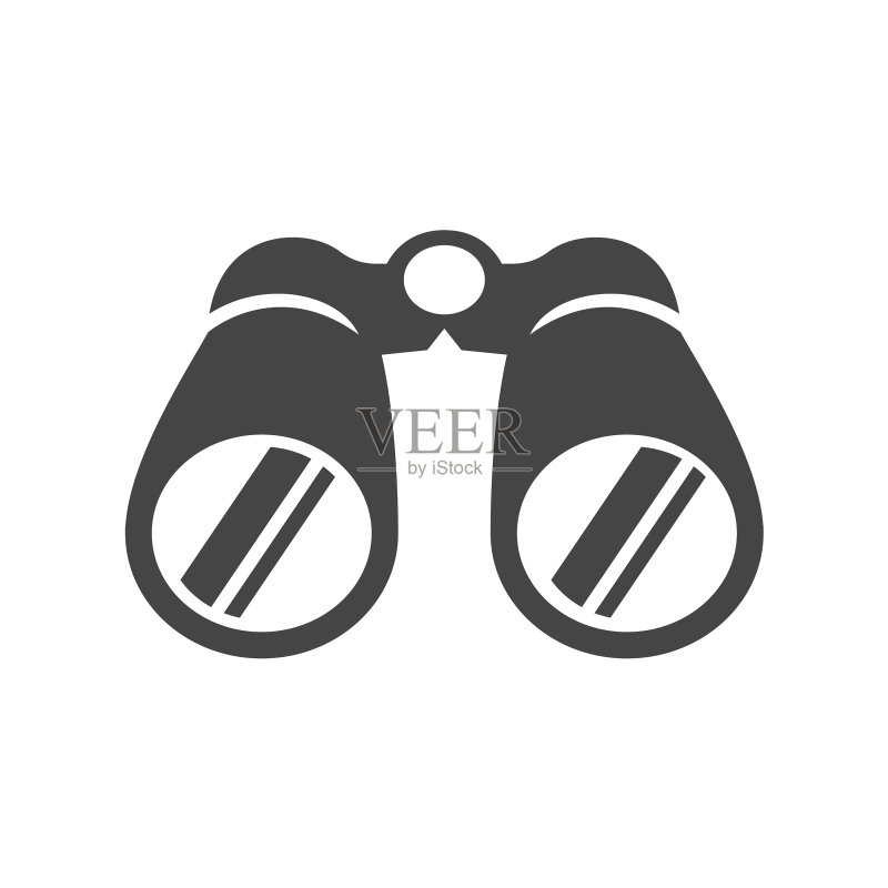 双筒望远镜黑色粗轮廓图标图标素材