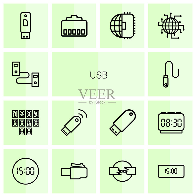 USB图标图标素材