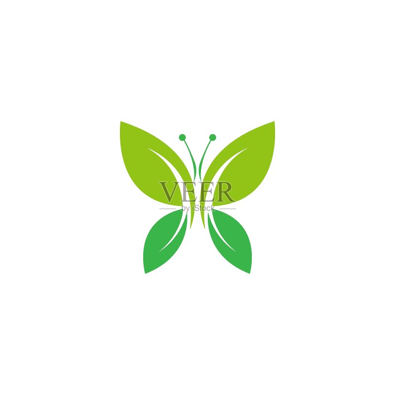 蝴蝶图标logo设计概念模板图标素材