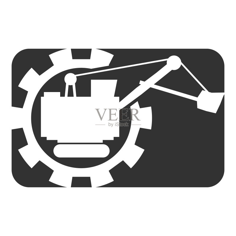 矿业或建筑机械Logo图标素材