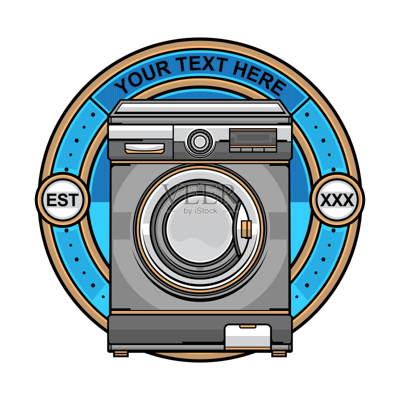 洗衣机Logo图标素材