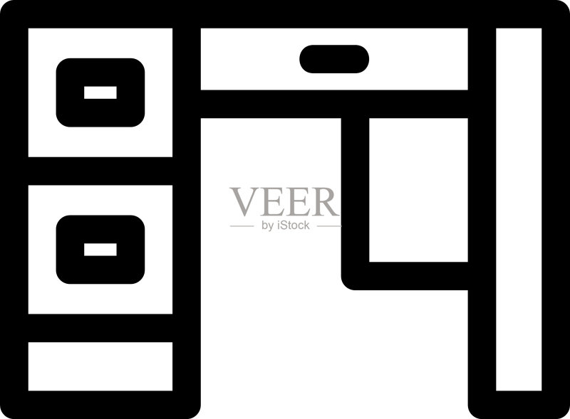 办公桌图标或LOGO独立符号图标素材