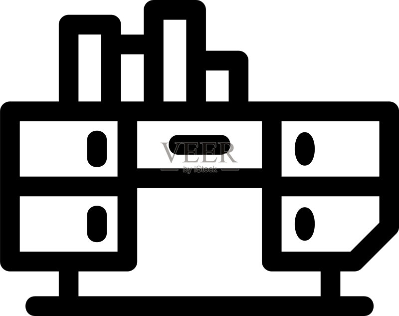 办公桌图标或LOGO独立符号图标素材