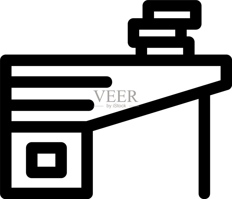 办公桌图标或LOGO独立符号图标素材