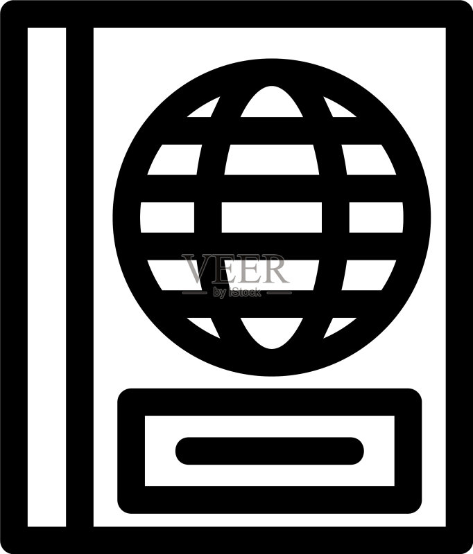 护照图标或标志图标素材