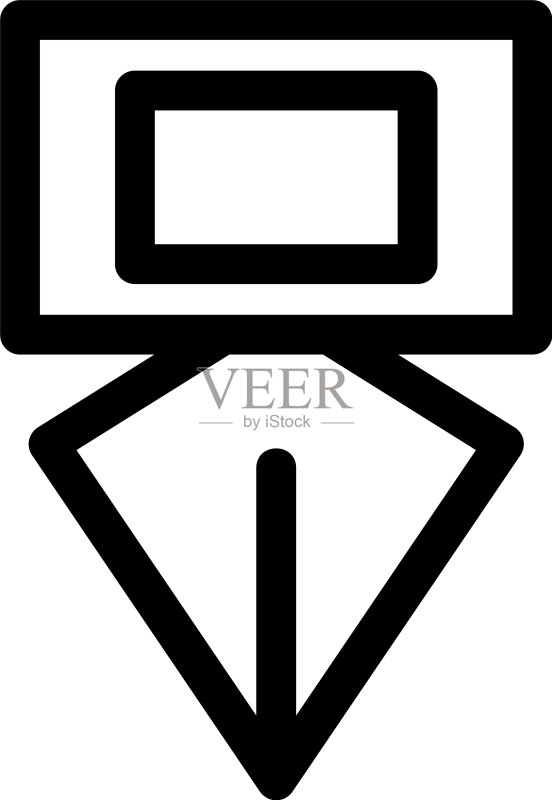 钢笔图标或logo独立标志符号图标素材