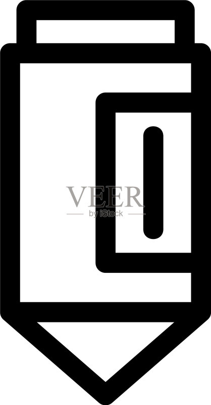 钢笔图标或logo独立标志符号图标素材