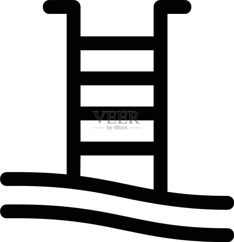 泳池图标或徽标(独立标志符号)图标素材