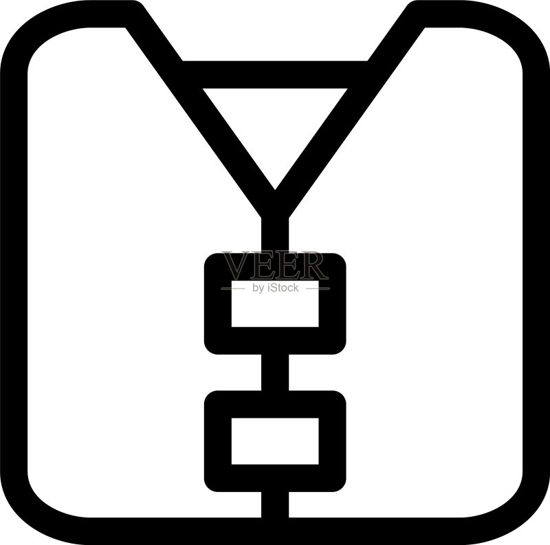 马甲图标或标志孤立符号图标素材