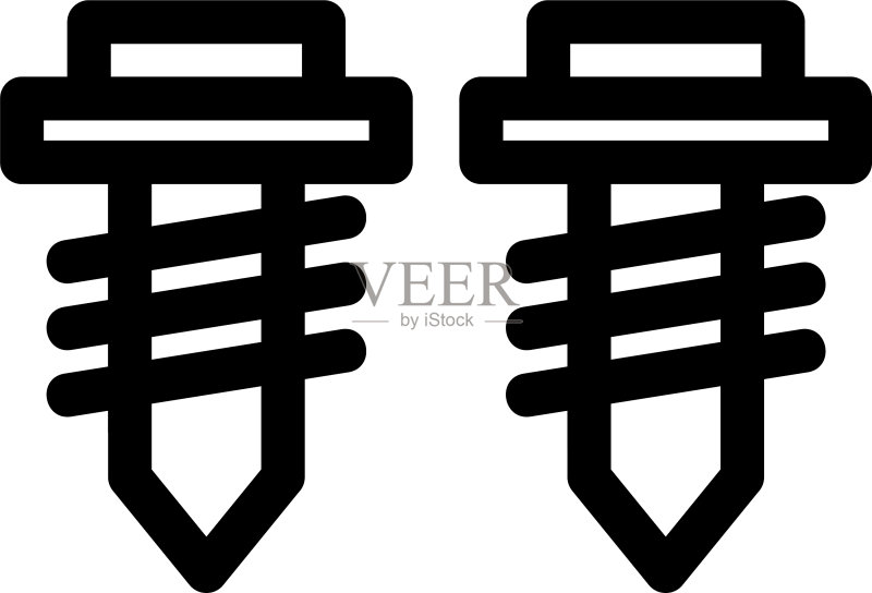 螺丝钉图标或logo isolated sign symbol图标素材