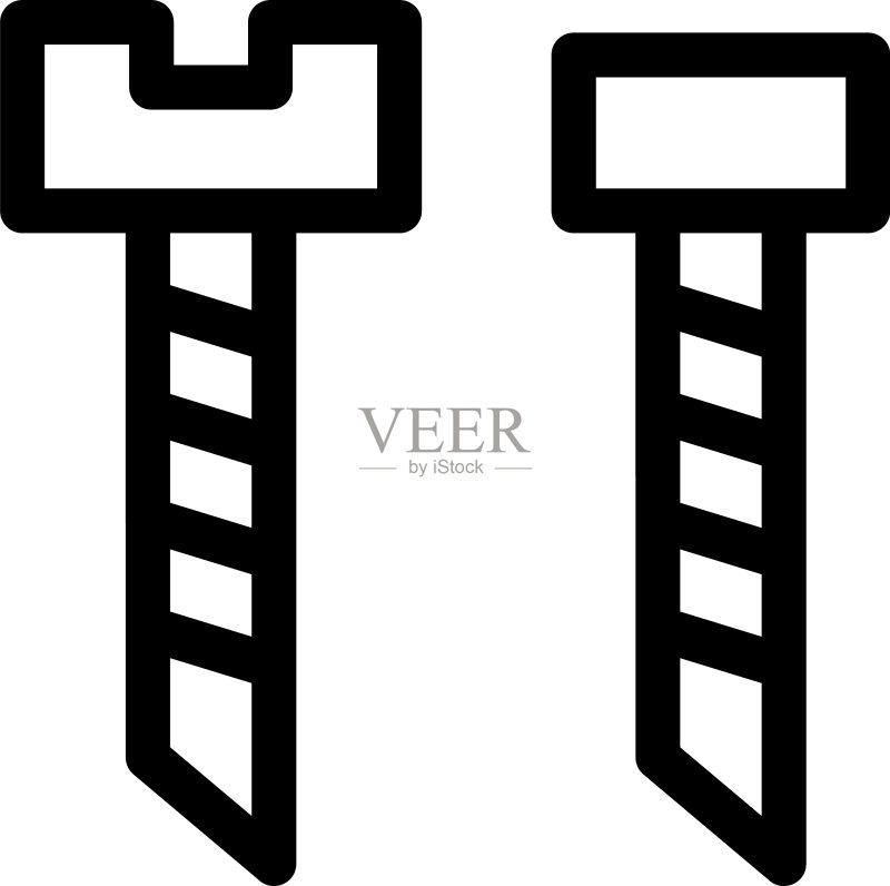 螺丝钉图标或logo isolated sign symbol图标素材