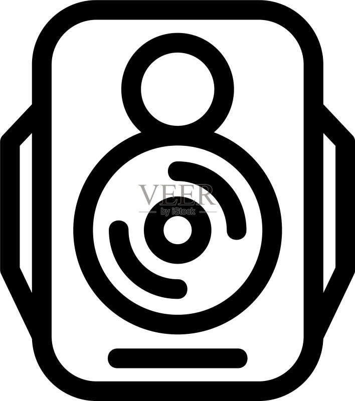 扬声器图标或logo孤立标志符号图标素材