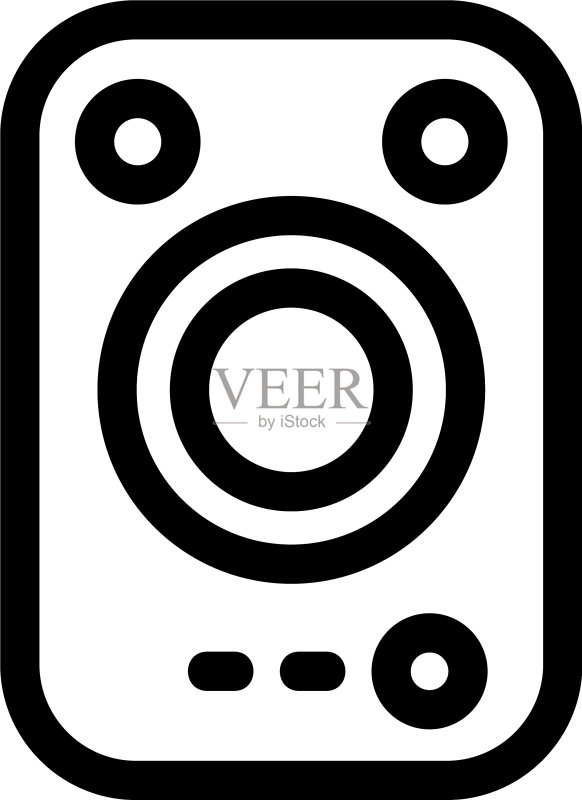 扬声器图标或logo孤立标志符号图标素材