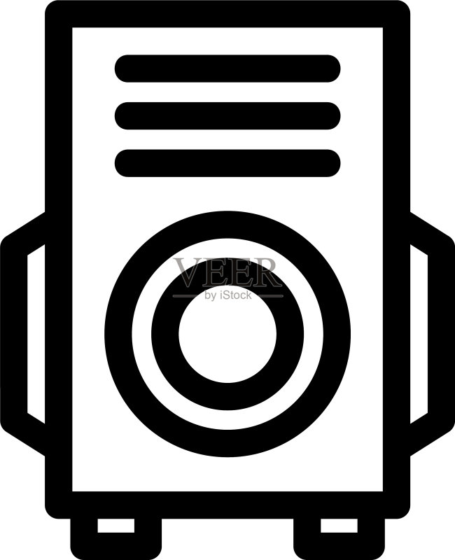 扬声器图标或logo孤立标志符号图标素材