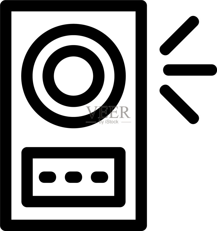 扬声器图标或logo孤立标志符号图标素材