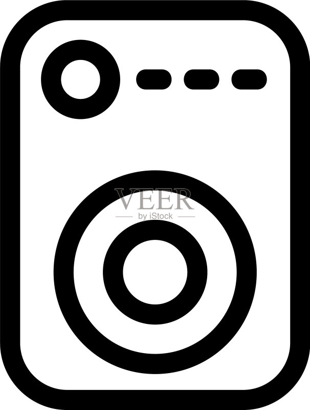 扬声器图标或logo孤立标志符号图标素材