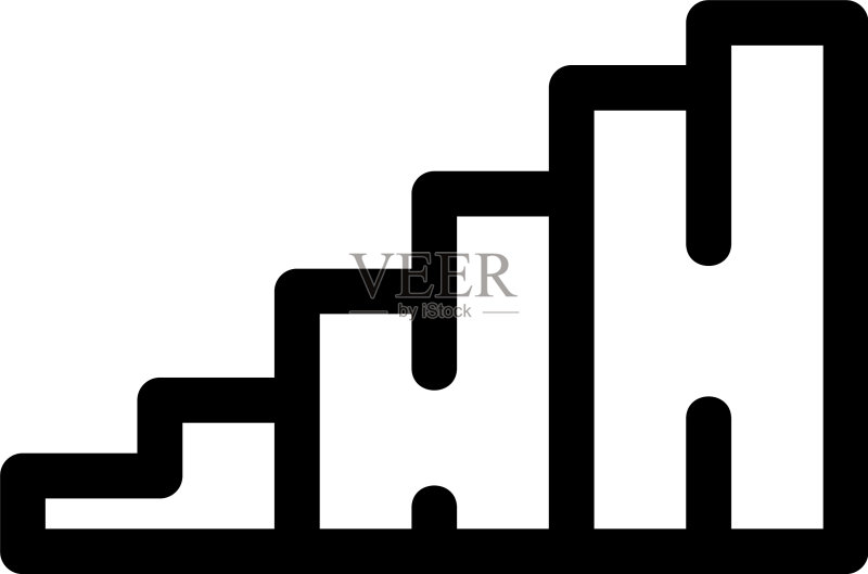 楼梯图标或标志(独立符号)图标素材
