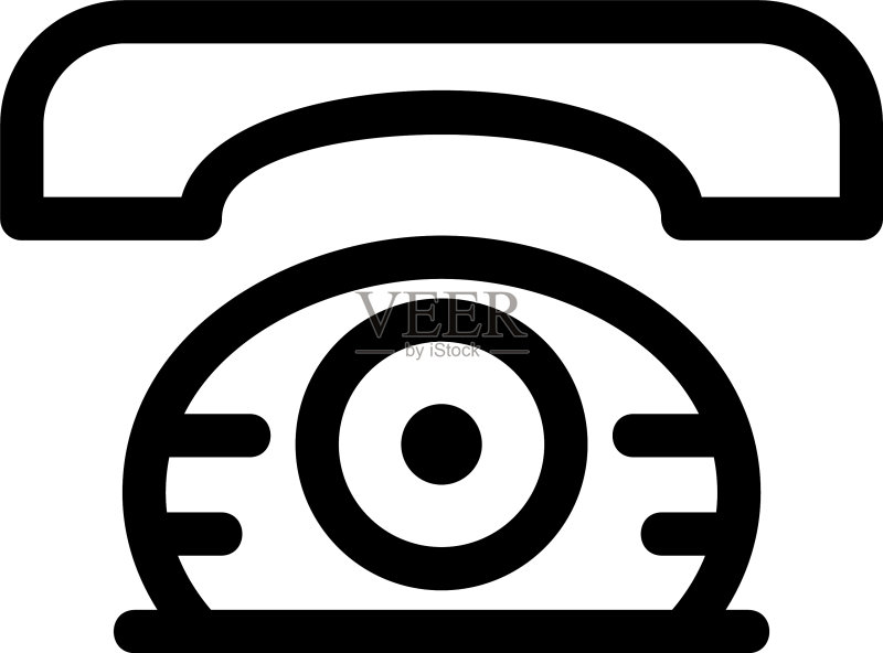 隔离的电话图标或标志符号图标素材