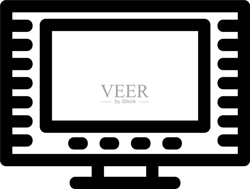 电视图标或独立标志符号图标素材