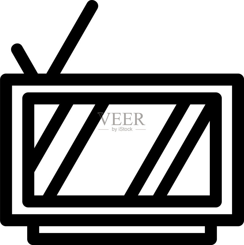 电视图标或独立标志符号图标素材